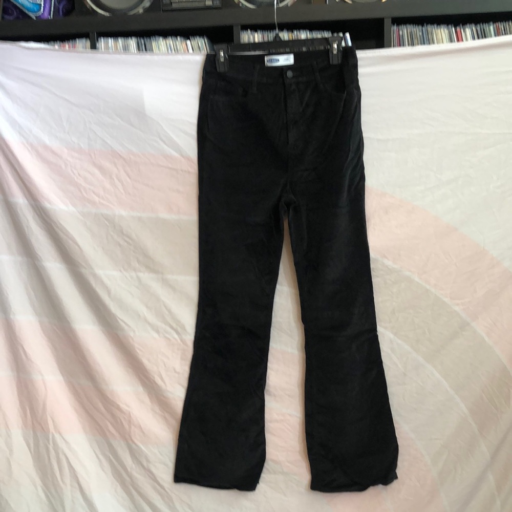 Old Navy. Never worn. Velvet extra high rise flare pants. Size 10 black